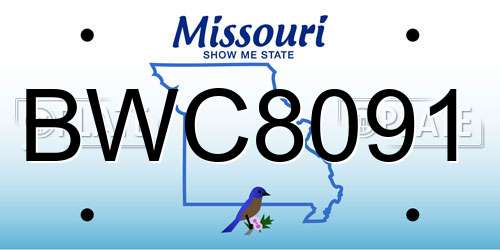 BWC8091 Missouri License Plate