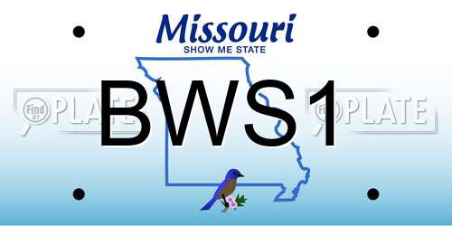 BWS1 Missouri License Plate