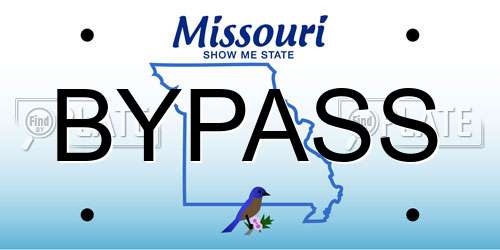 BYPASS Missouri License Plate