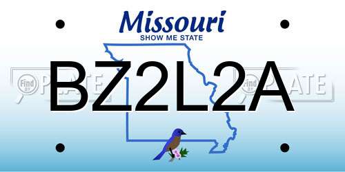 BZ2L2A Missouri License Plate