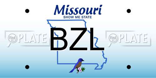 BZL Missouri License Plate