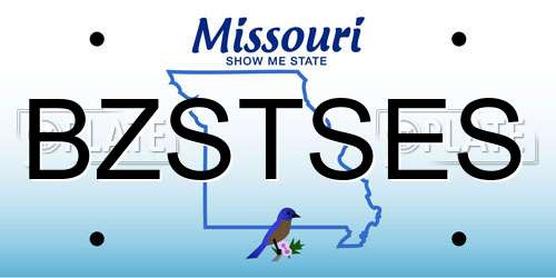 BZSTSES Missouri License Plate