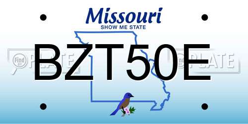 BZT50E Missouri License Plate