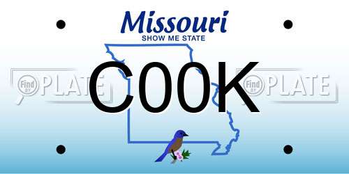 C00K Missouri License Plate