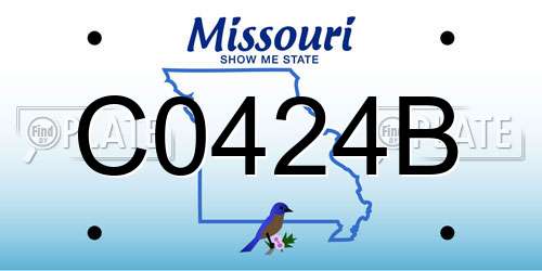 C0424B Missouri License Plate