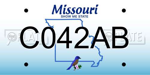 C042AB Missouri License Plate