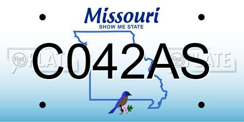 C042AS Missouri License Plate