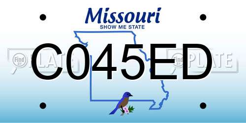 C045ED Missouri License Plate