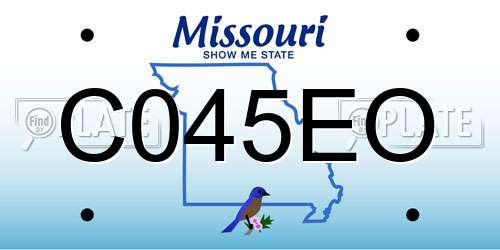 C045EO Missouri License Plate