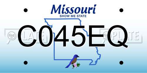 C045EQ Missouri License Plate