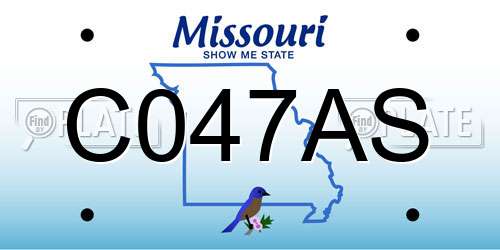 C047AS Missouri License Plate