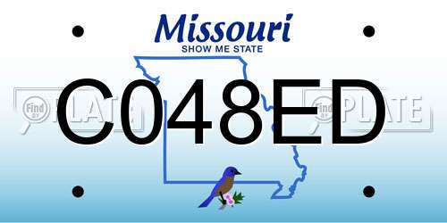 C048ED Missouri License Plate