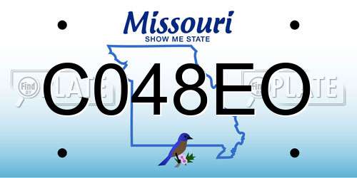 C048EO Missouri License Plate