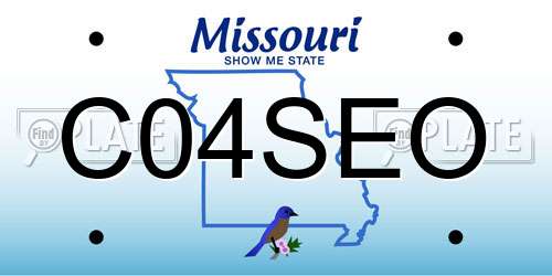 C04SEO Missouri License Plate