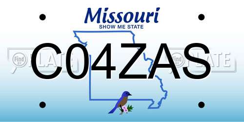 C04ZAS Missouri License Plate