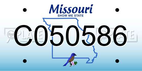 C050586 Missouri License Plate