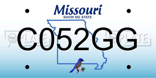 C052GG Missouri License Plate