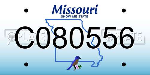 C080556 Missouri License Plate