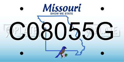 C08055G Missouri License Plate