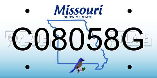 C08058G Missouri License Plate