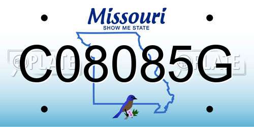 C08085G Missouri License Plate