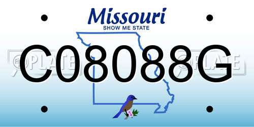 C08088G Missouri License Plate