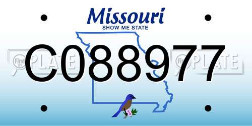 C088977 Missouri License Plate
