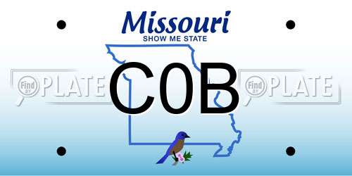 C0B Missouri License Plate