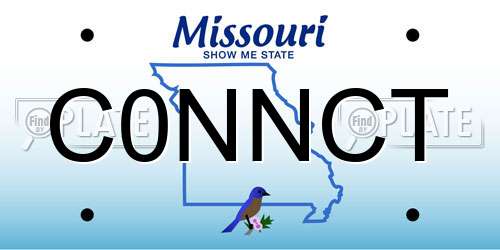 C0NNCT Missouri License Plate