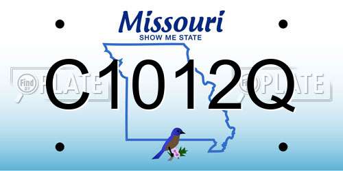 C1012Q Missouri License Plate