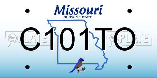 C101TO Missouri License Plate