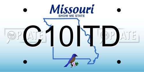 C10ITD Missouri License Plate