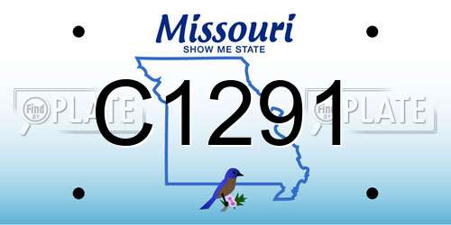C1291 Missouri License Plate