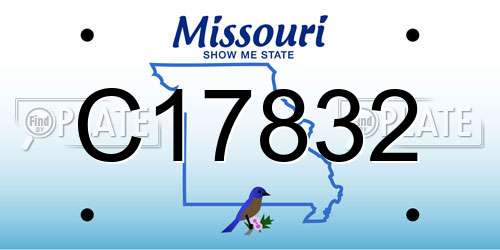 C17832 Missouri License Plate