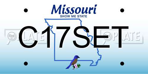 C17SET Missouri License Plate