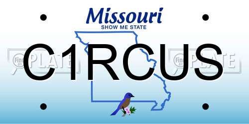 C1RCUS Missouri License Plate