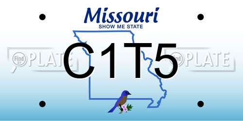 C1T5 Missouri License Plate