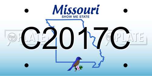 C2017C Missouri License Plate