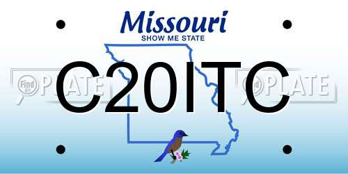 C20ITC Missouri License Plate