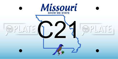 C21 Missouri License Plate