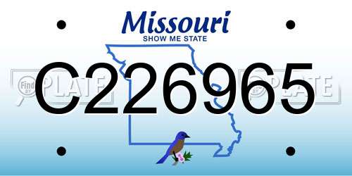 C226965 Missouri License Plate