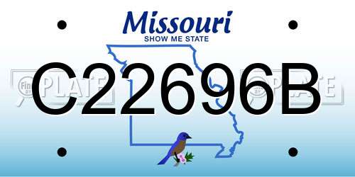 C22696B Missouri License Plate