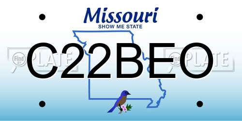 C22BEO Missouri License Plate