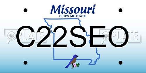 C22SEO Missouri License Plate