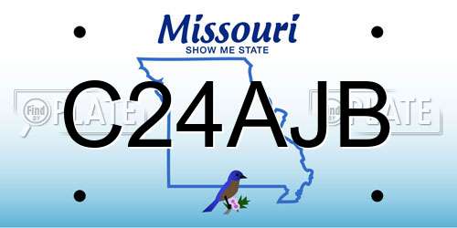 C24AJB Missouri License Plate