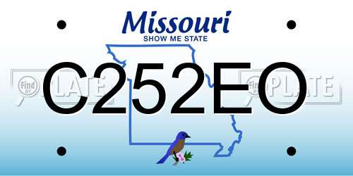 C252EO Missouri License Plate