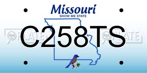 C258TS Missouri License Plate