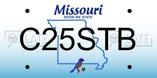 C25STB Missouri License Plate