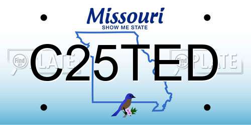 C25TED Missouri License Plate