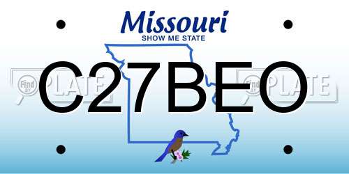 C27BEO Missouri License Plate